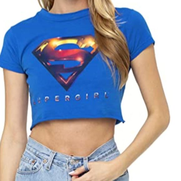 C Supergirl Series 3D Logo Superman Juniors Teen - Picture 1 of 1